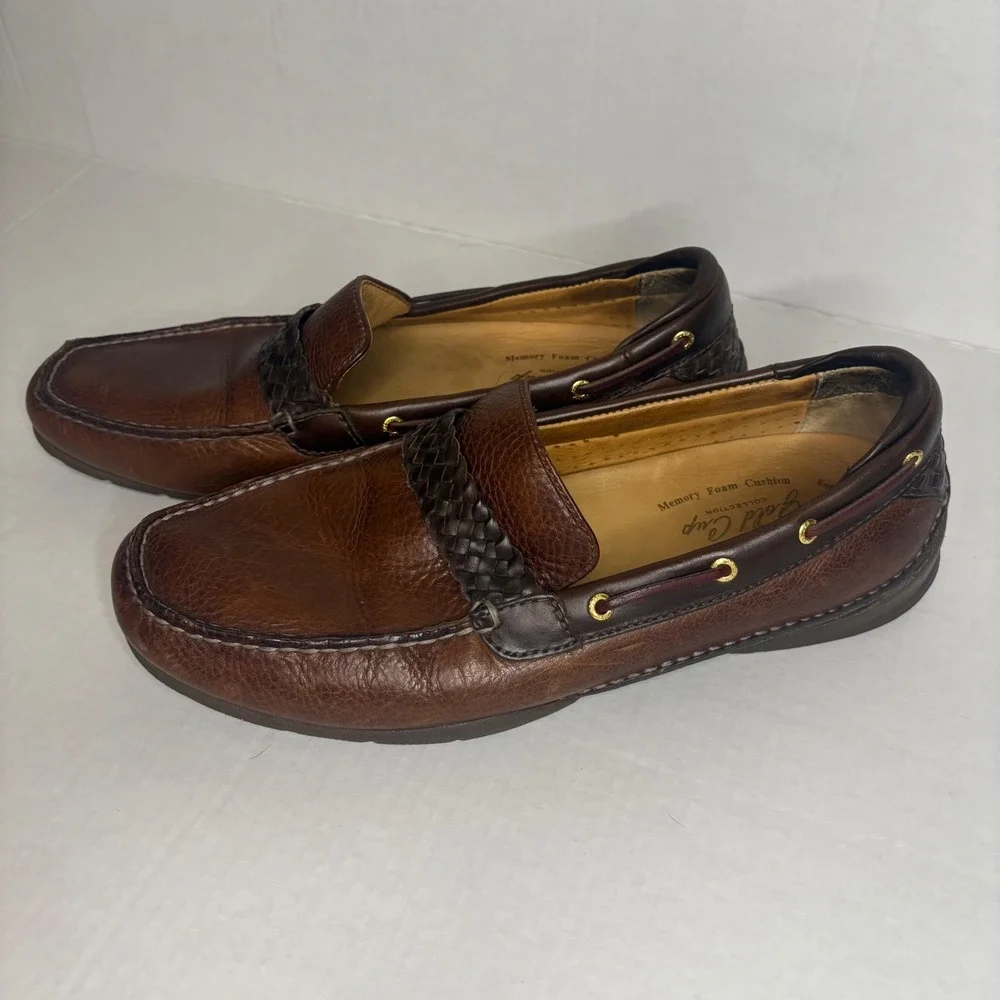 Sperry Gold Cup Vibram Loafers Men's 11.5M Brown‎ Leather Moccasin Slip‑On
